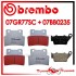 Pastiglie Freno Anteriore E Posteriore Brembo APRILIA SHIVER GT 750 2009 07GR77SC + 07BB0235